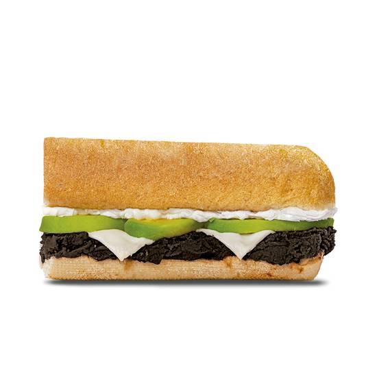 Sub Frijoles con Aguacate Queso y Natilla